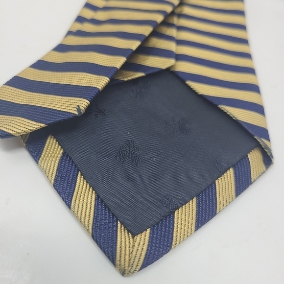 Brooks Brothers Makers | Men’s Black & Gold Striped Silk Necktie (One Size) - Picture 6 of 9